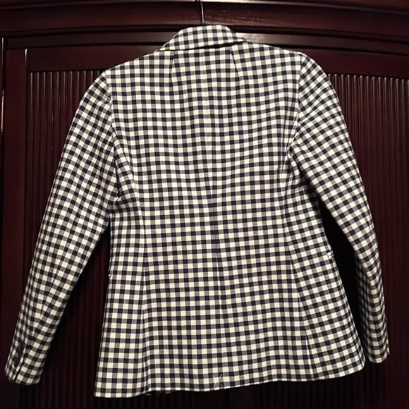 Worn once. Jcrew blazer. Gingham - Picture 5 of 5